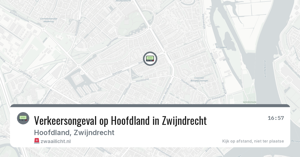 Verkeersongeval op Hoofdland in Zwijndrecht — 8 feb 2026