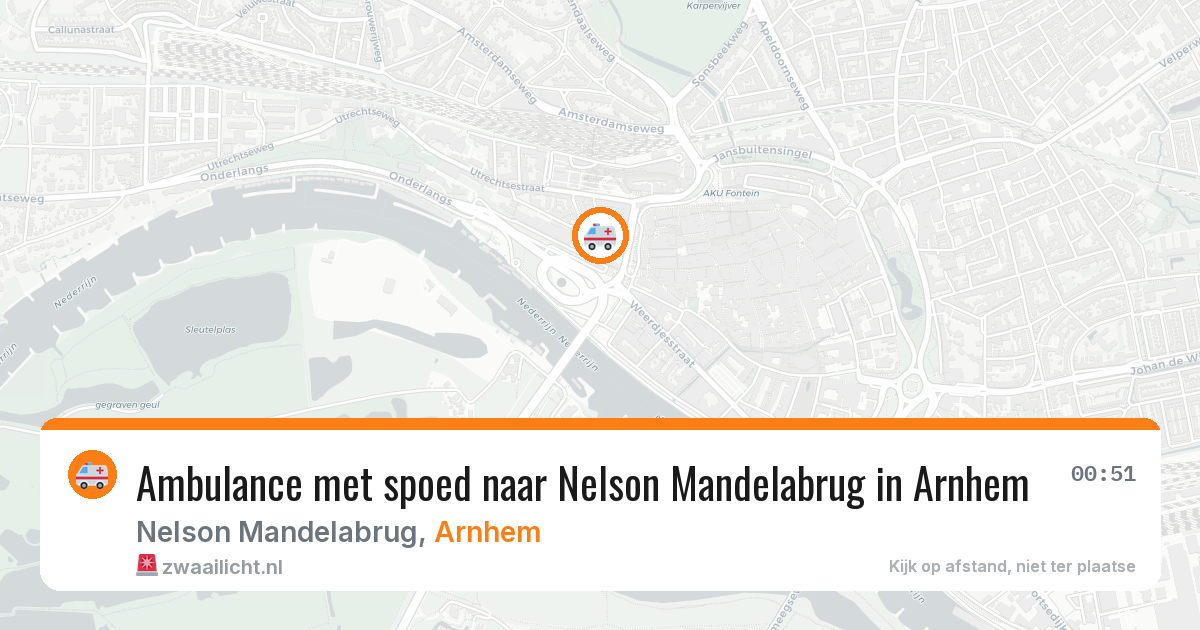 Ambulance met spoed naar Nelson Mandelabrug in Arnhem — 13 mrt 2026