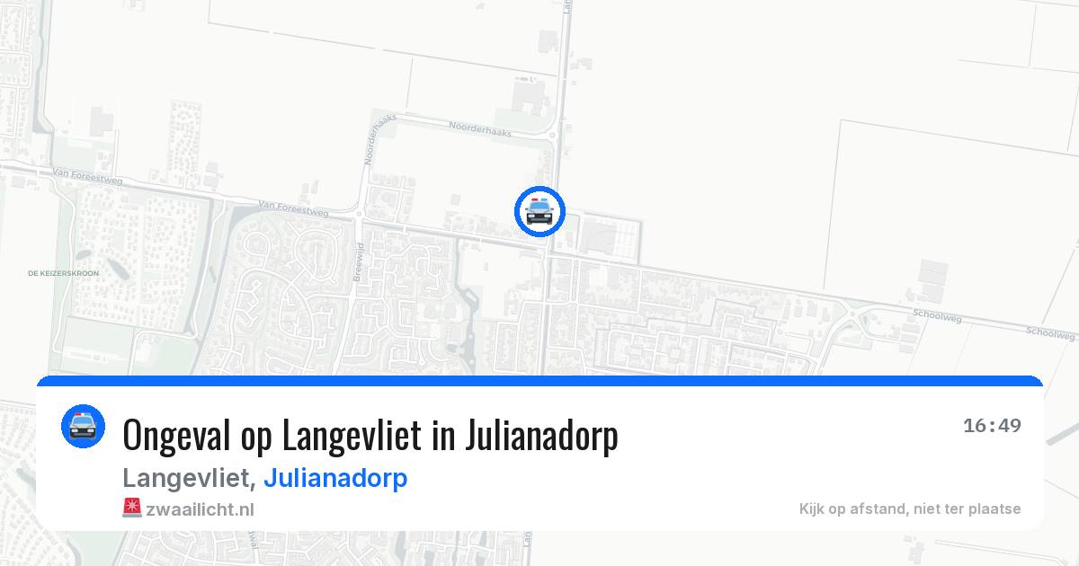 Ongeval op Langevliet in Julianadorp — 7 apr 2026