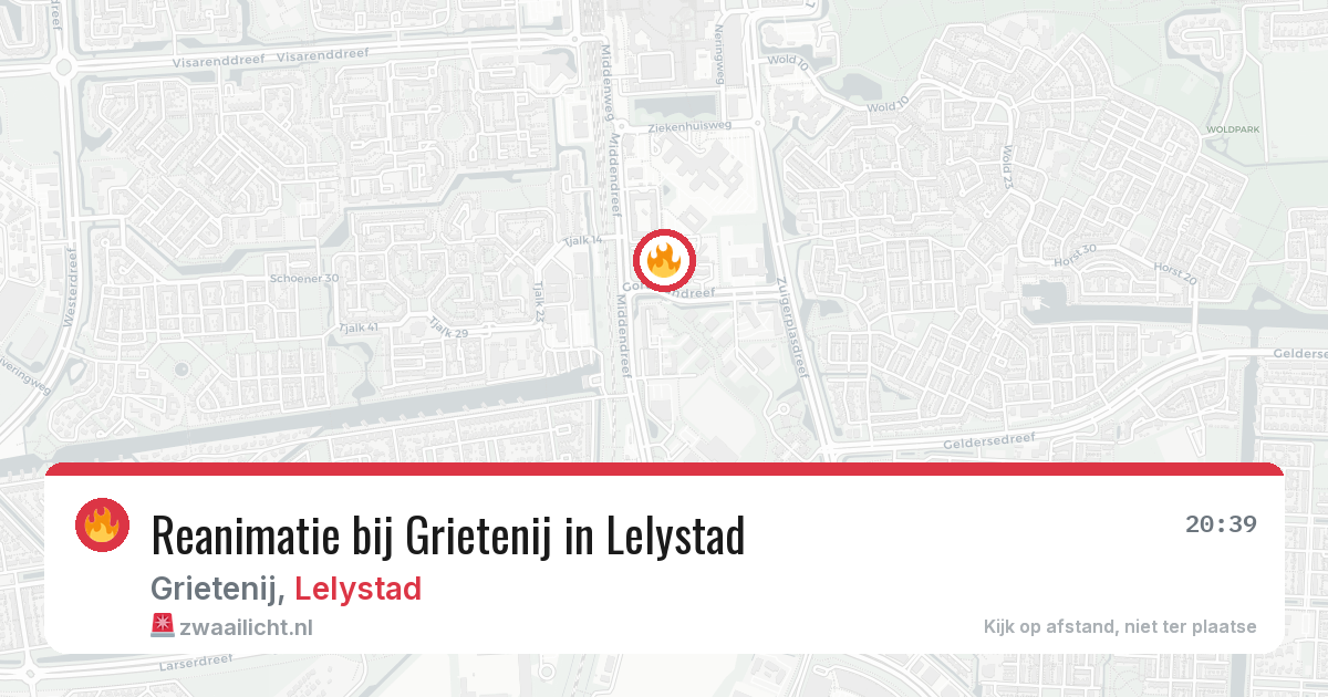 Reanimatie bij Grietenij in Lelystad — 25 apr 2026