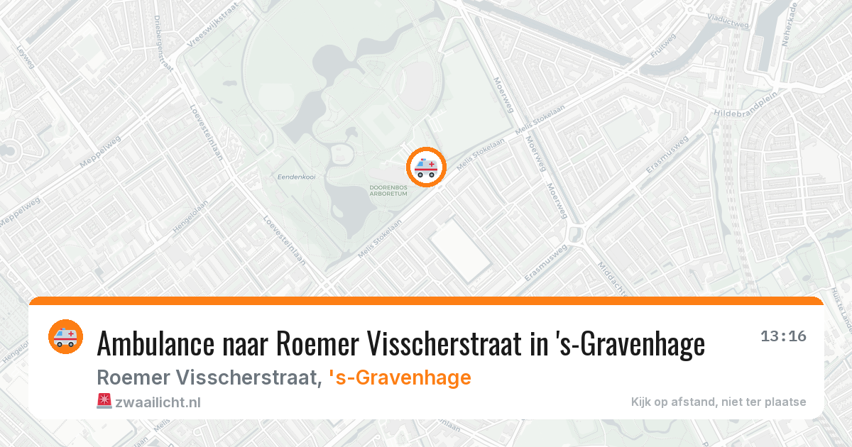 Ambulance naar Roemer Visscherstraat in 's-Gravenhage — 16 mei 2026
