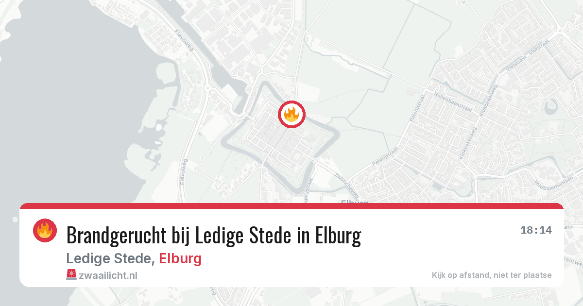 Brandgerucht bij Ledige Stede in Elburg — 21 mei 2026
