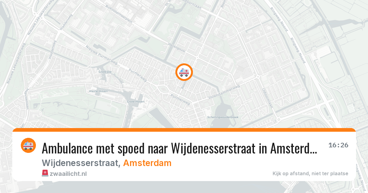 Ambulance met spoed naar Wijdenesserstraat in Amsterdam — 31 mrt 2026