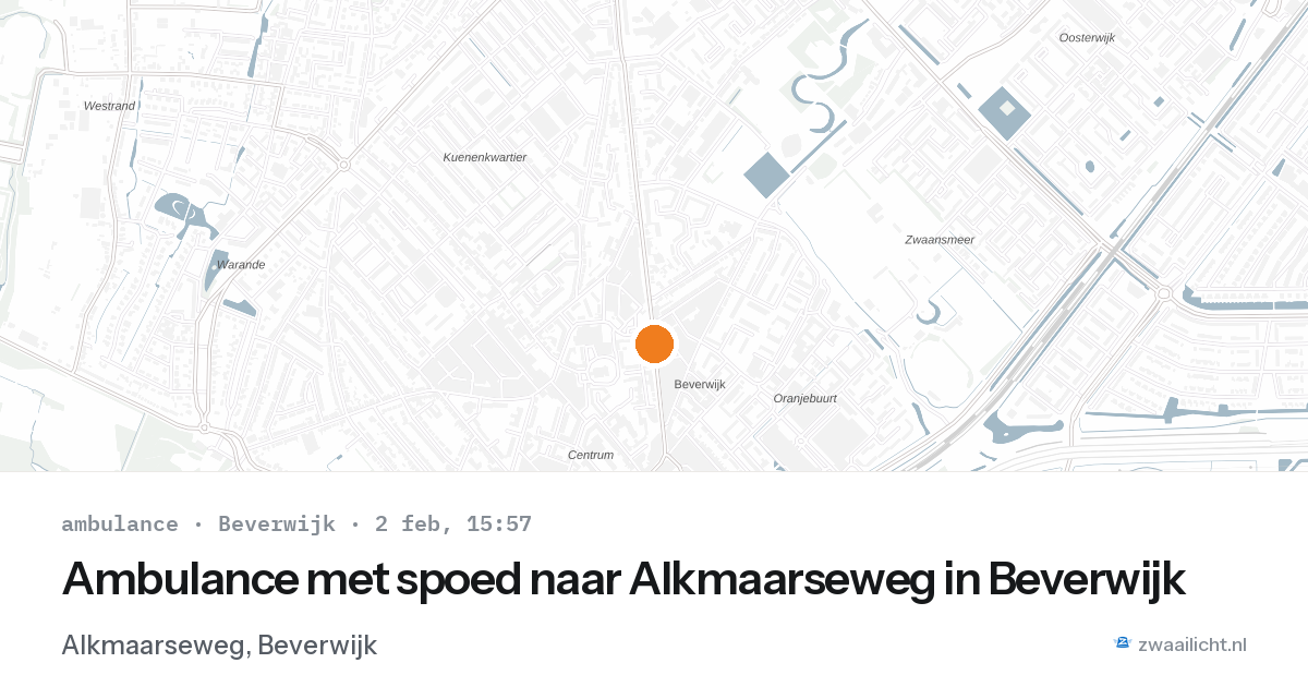 Ambulance met spoed naar Alkmaarseweg in Beverwijk — 2 feb 2026