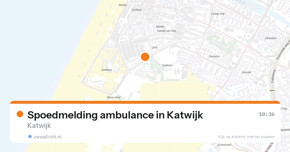 Spoedmelding ambulance in Katwijk — 25 mei 2026