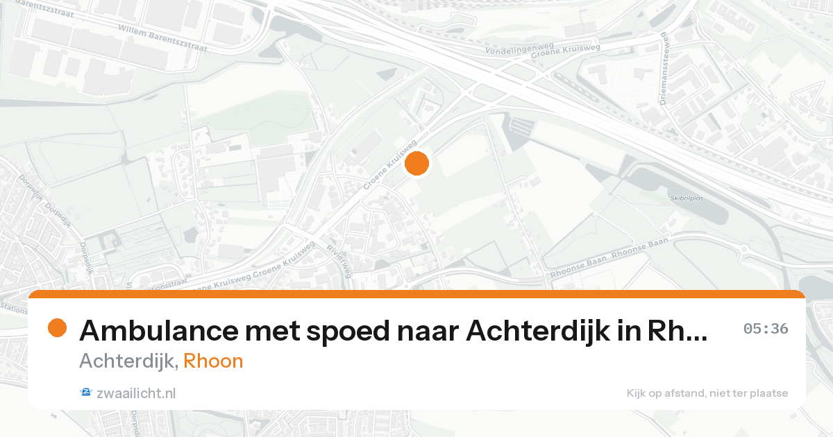 Ambulance met spoed naar Achterdijk in Rhoon — 26 aug 2026