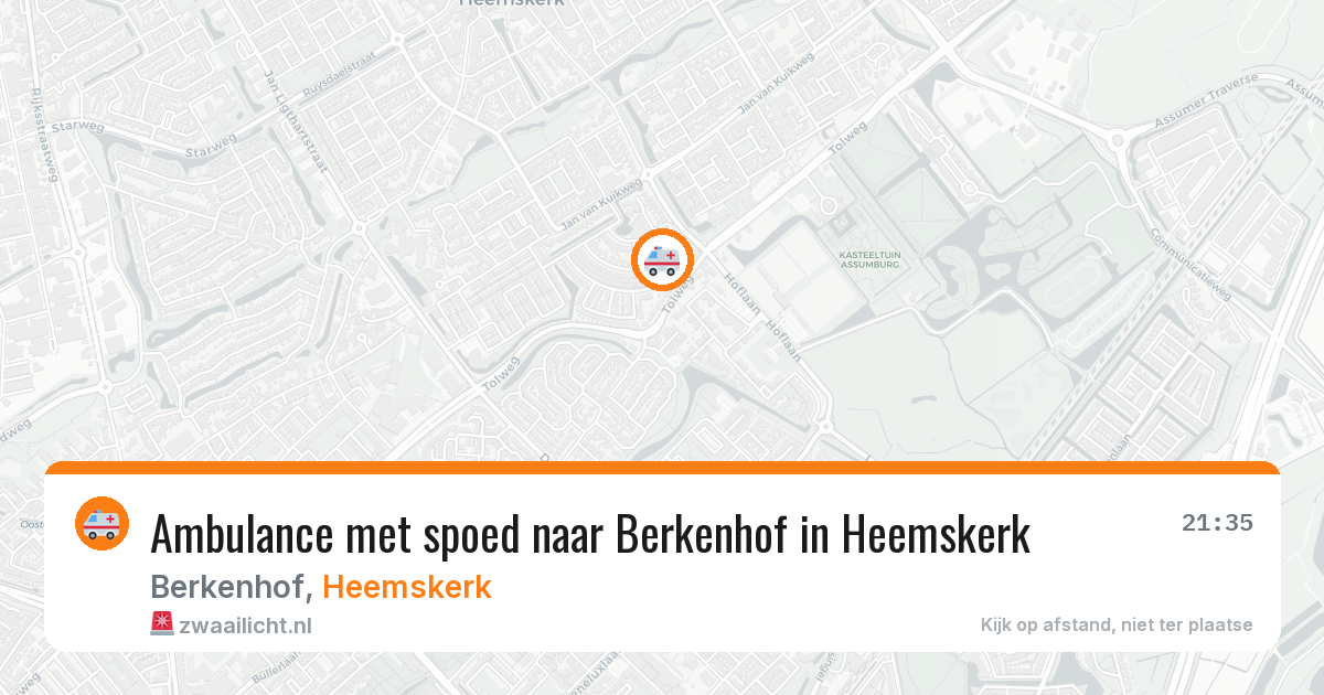 Ambulance met spoed naar Berkenhof in Heemskerk — 9 jun 2026