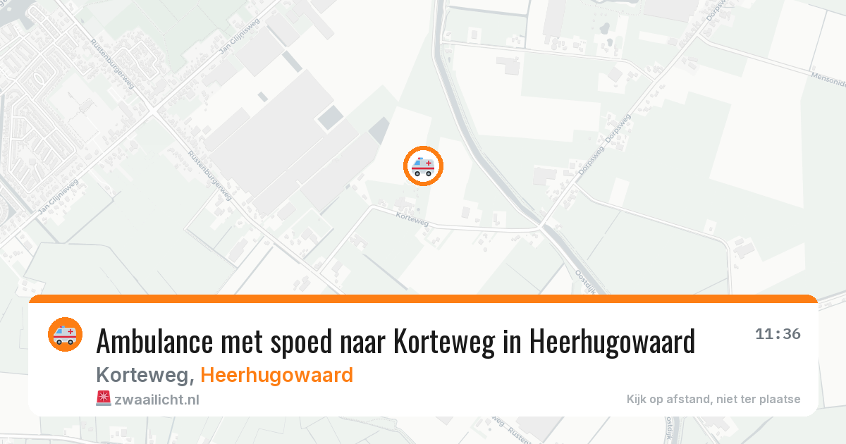 Ambulance met spoed naar Korteweg in Heerhugowaard — 27 mrt 2026
