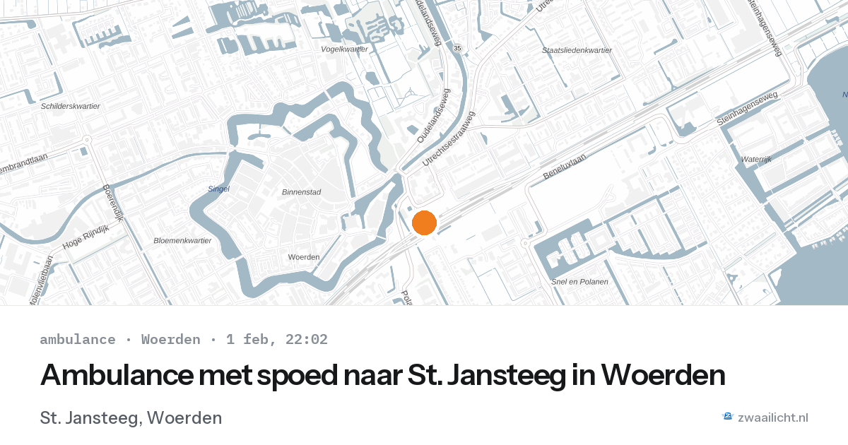 Ambulance met spoed naar St. Jansteeg in Woerden — 1 feb 2026