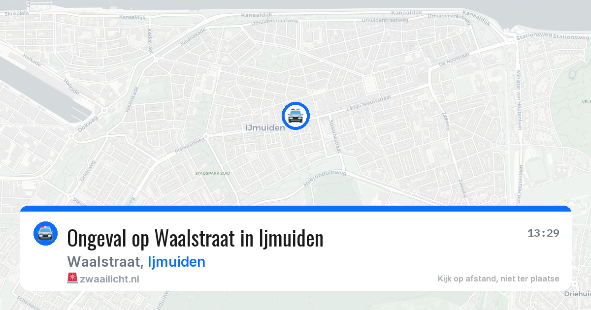 Ongeval op Waalstraat in Ijmuiden — 3 aug 2026