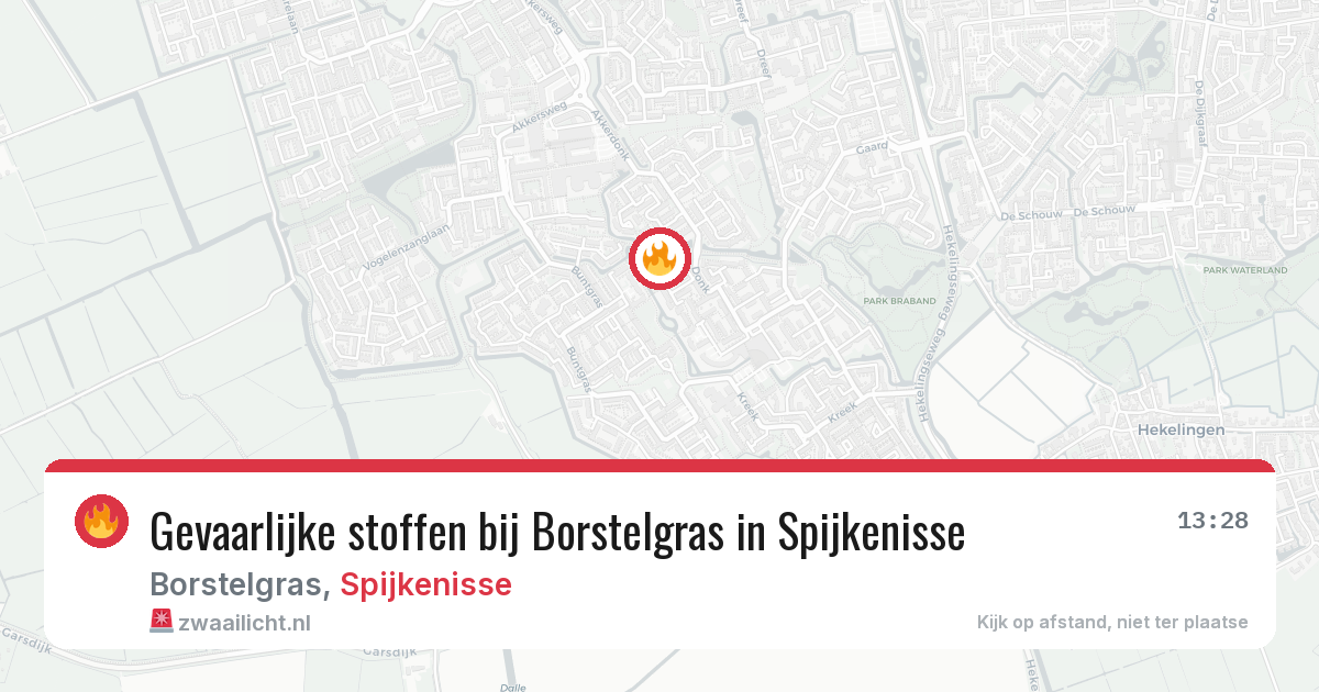 Gevaarlijke stoffen bij Borstelgras in Spijkenisse — 1 jun 2026