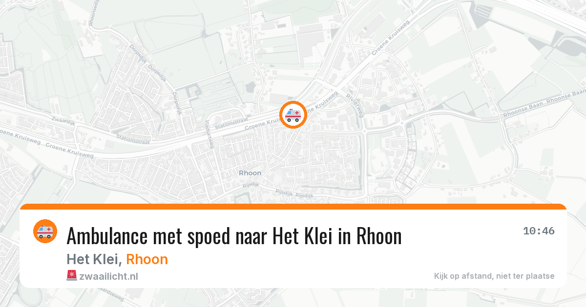 Ambulance met spoed naar Het Klei in Rhoon — 13 jun 2026