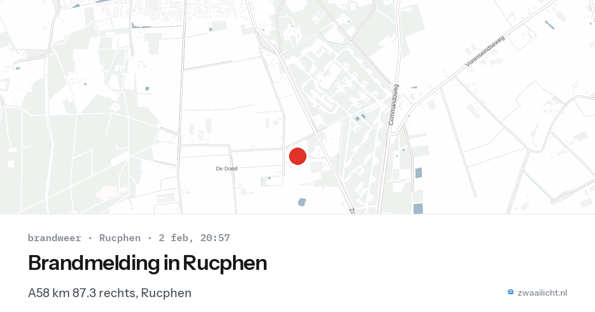 Brandmelding in Rucphen — 2 feb 2026