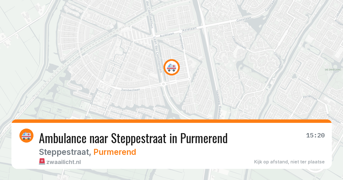 Ambulance naar Steppestraat in Purmerend — 7 jul 2026