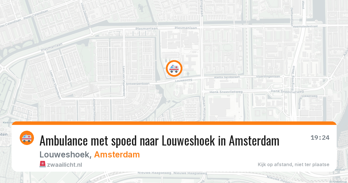 Ambulance met spoed naar Louweshoek in Amsterdam — 8 mei 2026