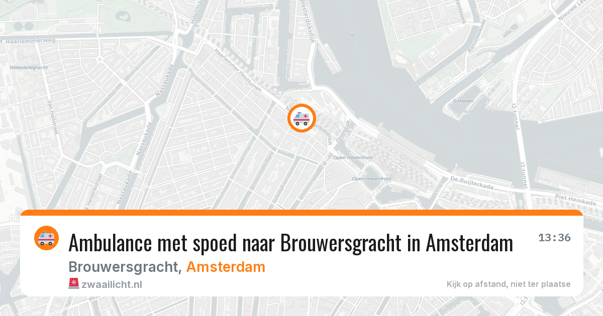 Ambulance met spoed naar Brouwersgracht in Amsterdam — 9 aug 2026