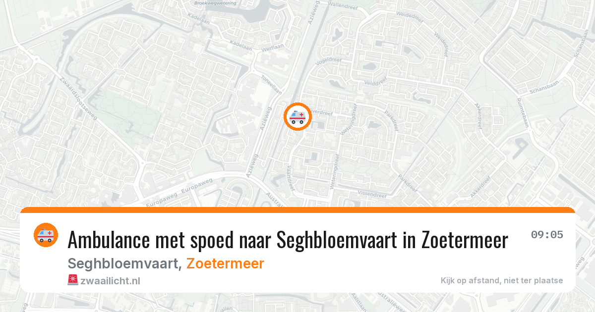 Ambulance met spoed naar Seghbloemvaart in Zoetermeer — 28 mrt 2026