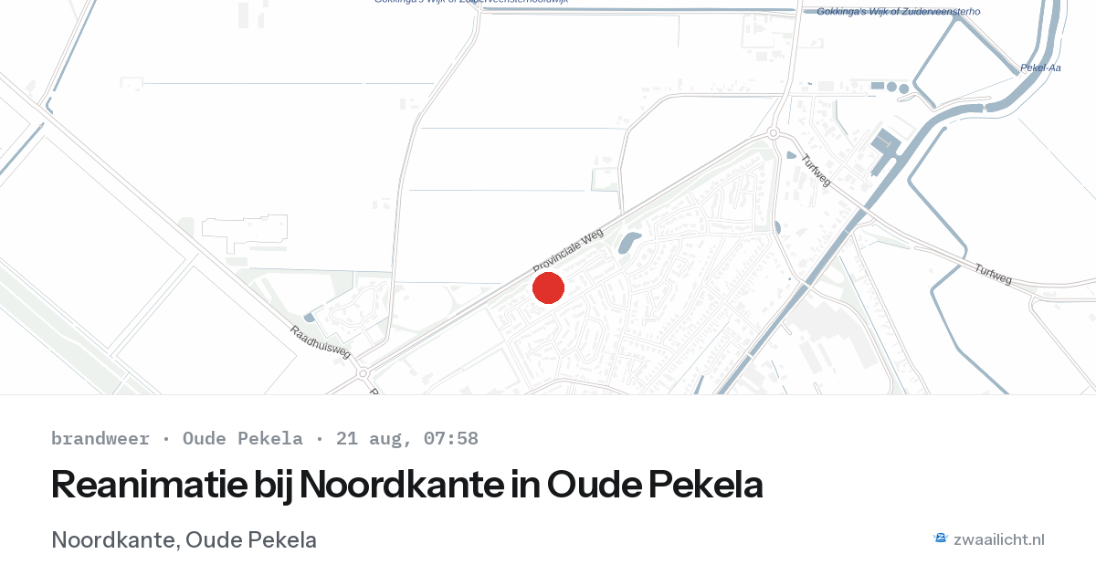 Reanimatie bij Noordkante in Oude Pekela — 21 aug 2026