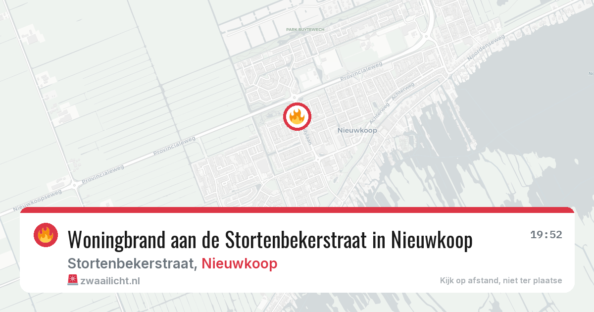 Woningbrand aan de Stortenbekerstraat in Nieuwkoop — 9 mrt 2026