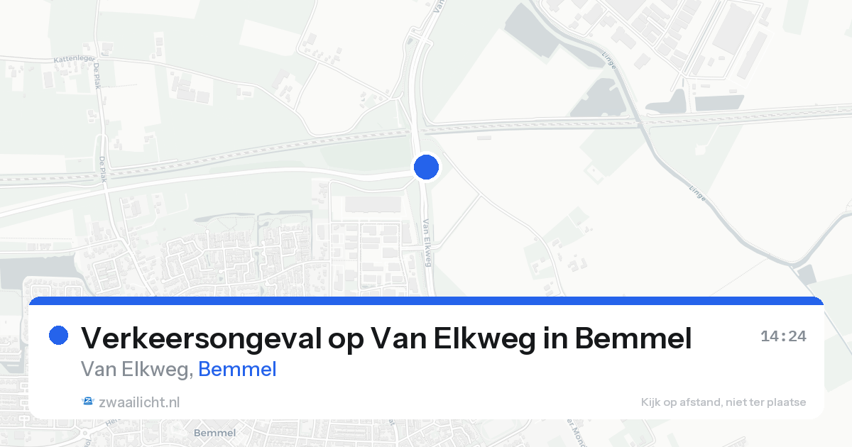 Verkeersongeval op Van Elkweg in Bemmel — 18 aug 2026
