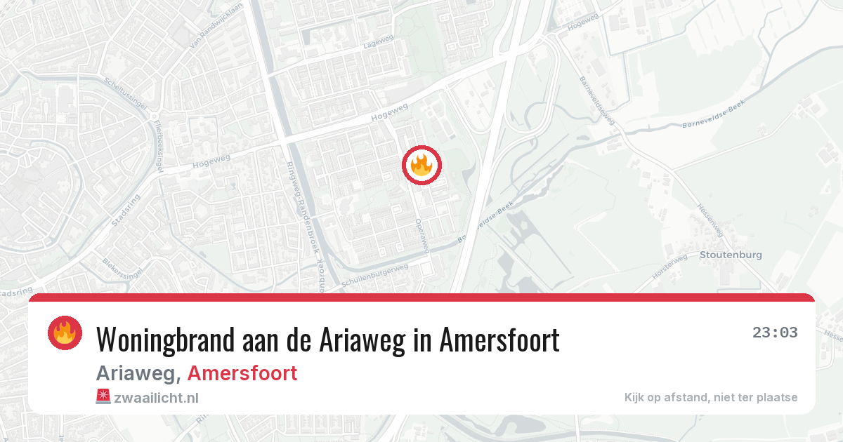 Woningbrand aan de Ariaweg in Amersfoort — 19 jun 2026