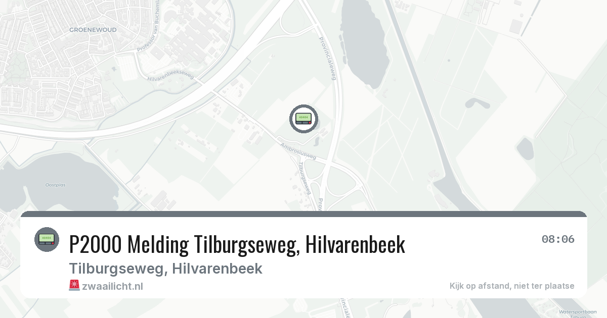 P2000 Melding Tilburgseweg, Hilvarenbeek — 10 jul 2026