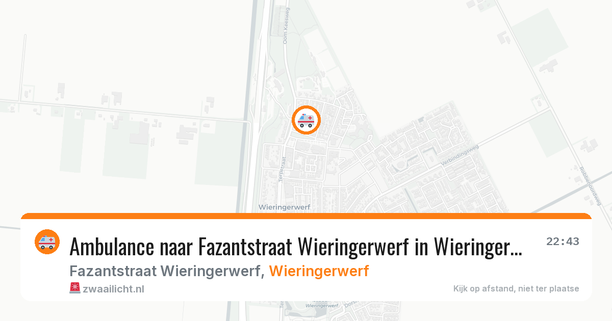 Ambulance naar Fazantstraat Wieringerwerf in Wieringerwerf — 10 aug 2026