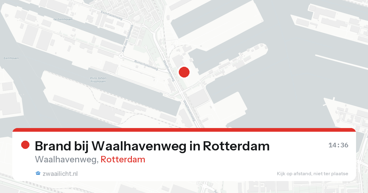 Brand bij Waalhavenweg in Rotterdam — 19 aug 2026