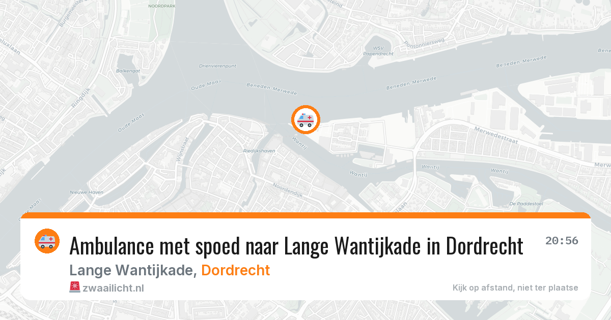 Ambulance met spoed naar Lange Wantijkade in Dordrecht — 6 apr 2026