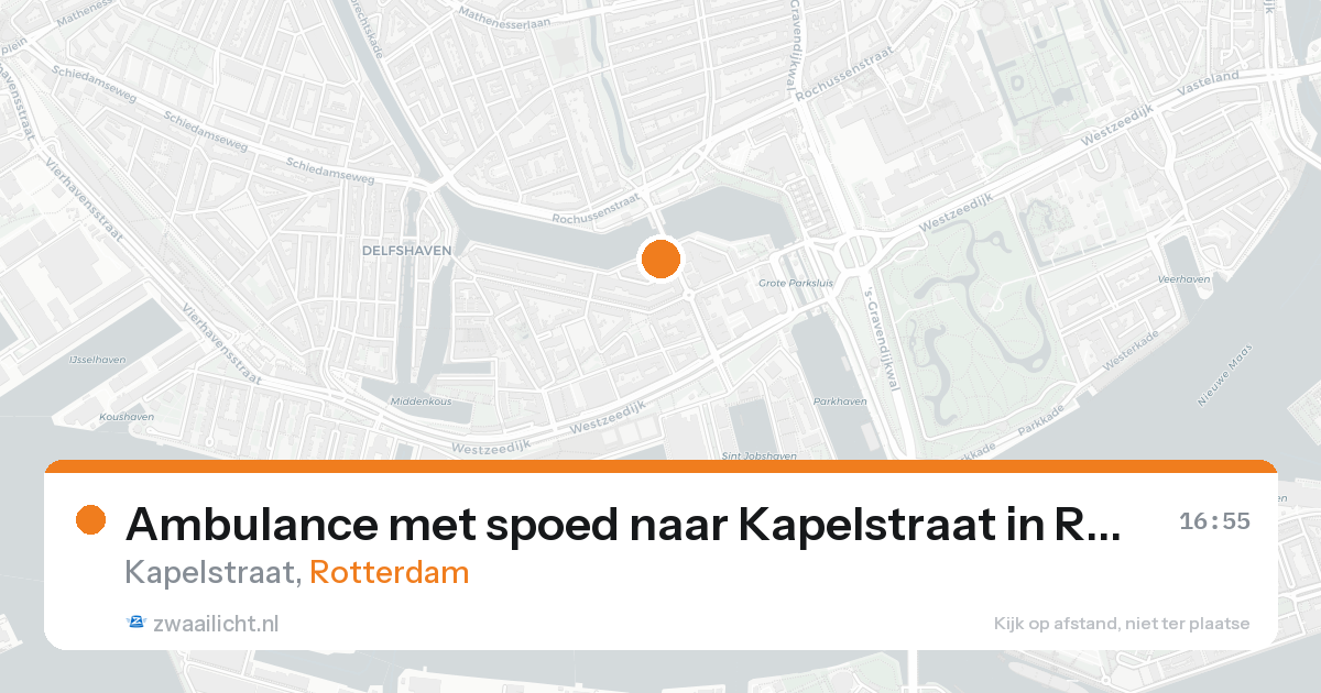 Ambulance met spoed naar Kapelstraat in Rotterdam — 21 aug 2026