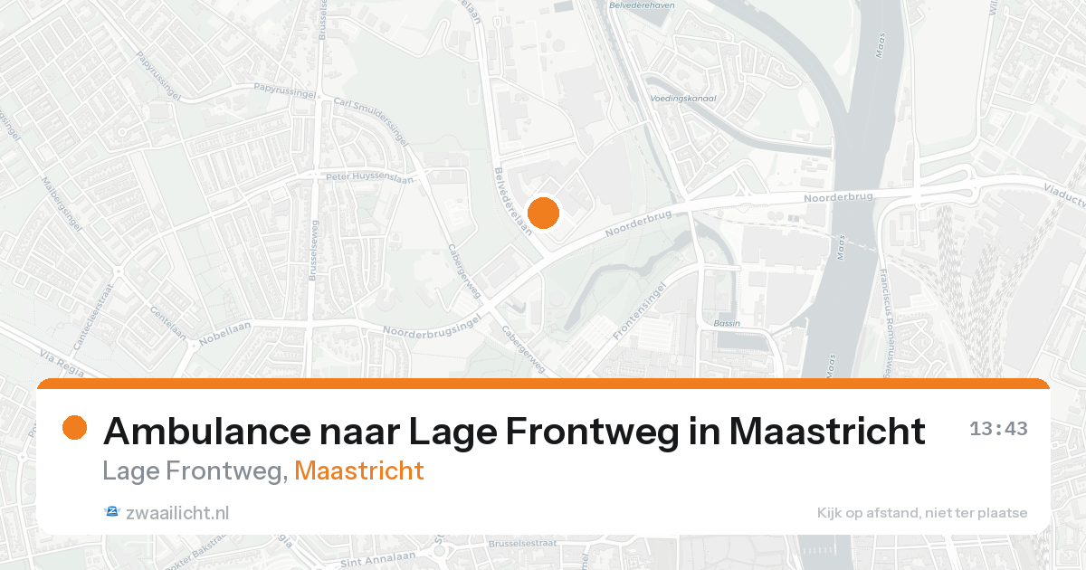 Ambulance naar Lage Frontweg in Maastricht — 22 aug 2026
