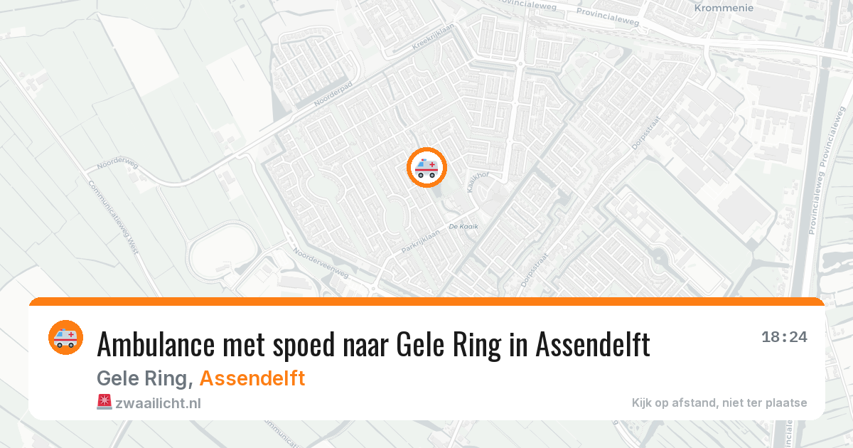 Ambulance met spoed naar Gele Ring in Assendelft — 14 aug 2026