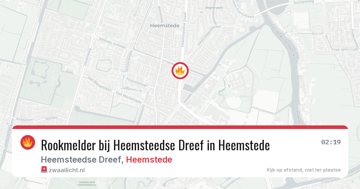 Rookmelder bij Heemsteedse Dreef in Heemstede — 27 mei 2026