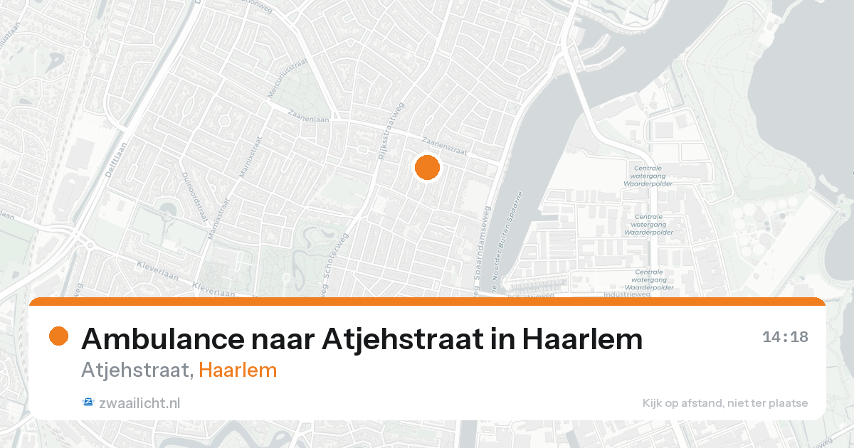 Ambulance naar Atjehstraat in Haarlem — 16 aug 2026