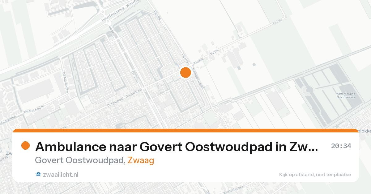 Ambulance naar Govert Oostwoudpad in Zwaag — 17 aug 2026