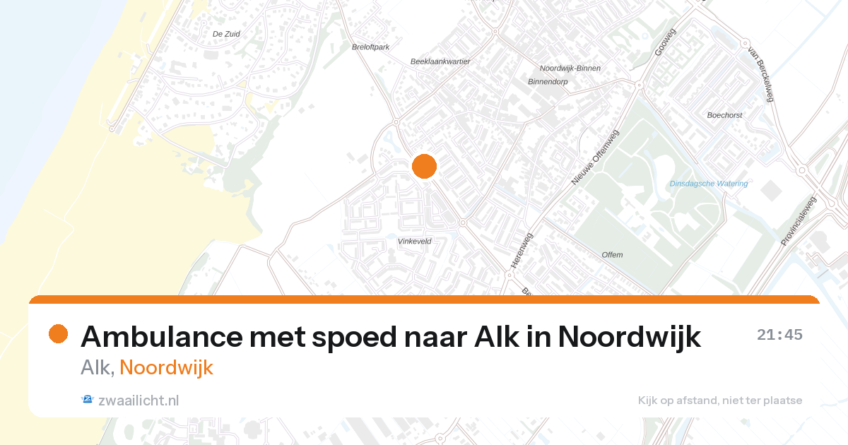 Ambulance met spoed naar Alk in Noordwijk — 7 mei 2026