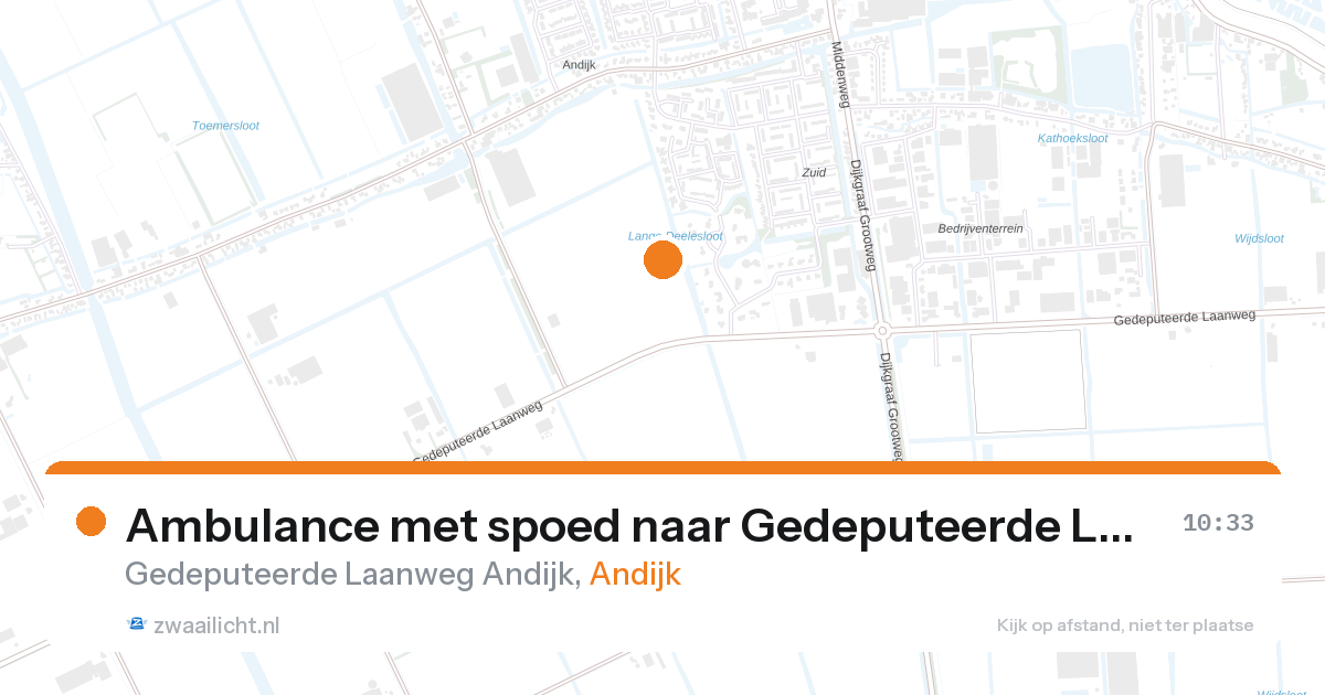 Ambulance met spoed naar Gedeputeerde Laanweg Andijk in Andijk — 26 aug 2026