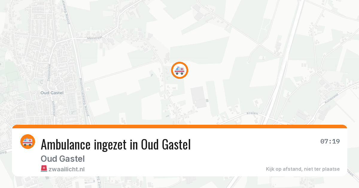 Ambulance ingezet in Oud Gastel — 11 aug 2026