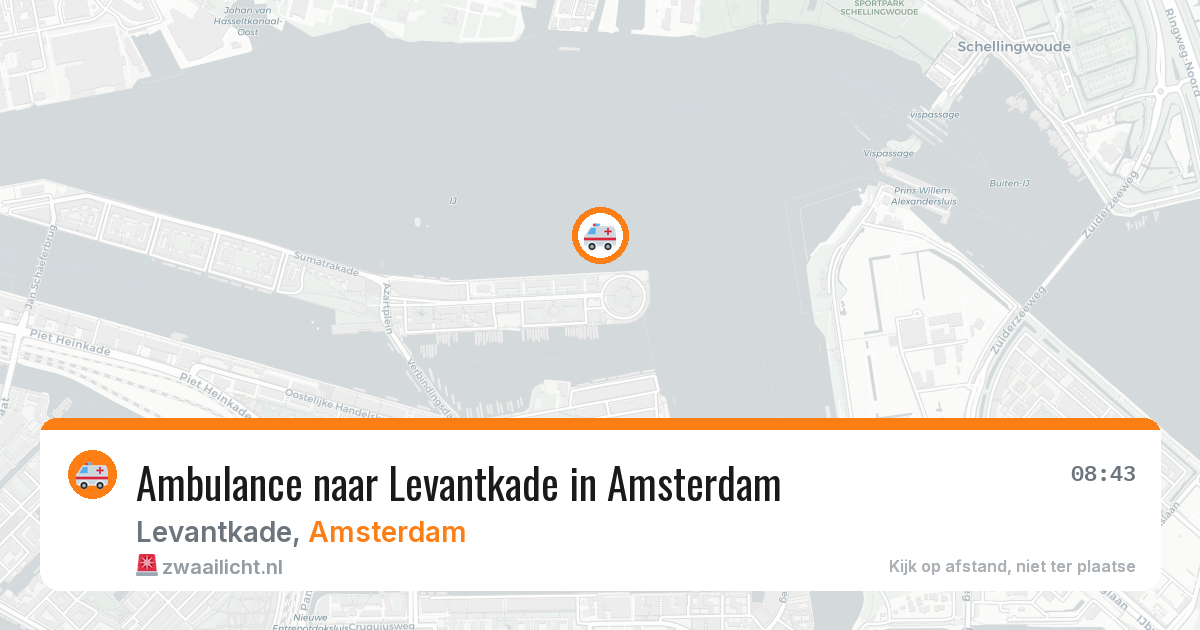 Ambulance naar Levantkade in Amsterdam — 9 mrt 2026