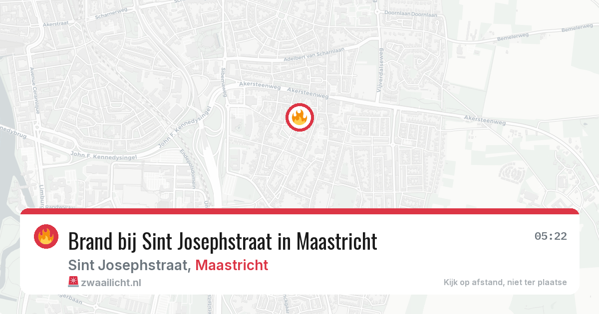 Brand bij Sint Josephstraat in Maastricht — 8 jun 2026