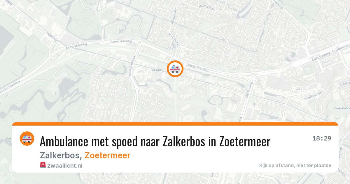 Ambulance met spoed naar Zalkerbos in Zoetermeer — 4 mei 2026