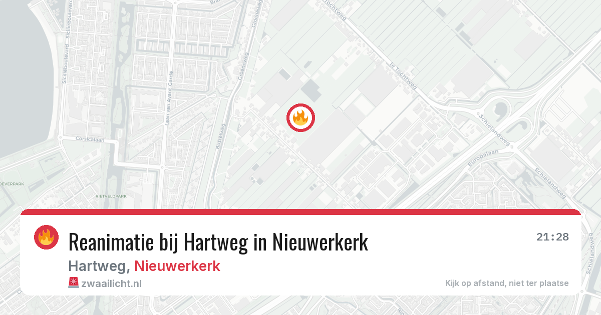 Reanimatie bij Hartweg in Nieuwerkerk — 7 jun 2026