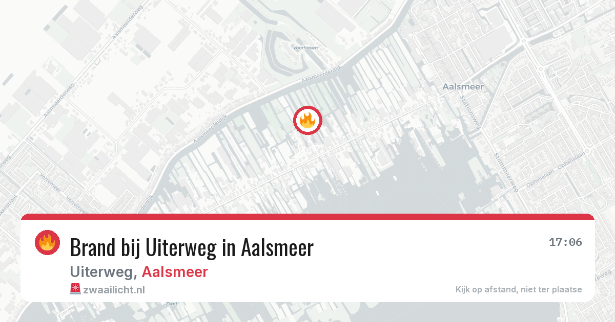 Brand bij Uiterweg in Aalsmeer — 29 mei 2026