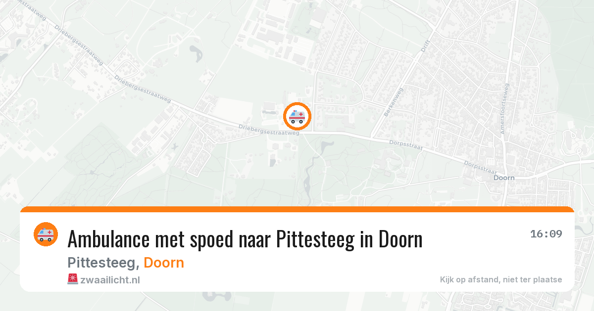 Ambulance met spoed naar Pittesteeg in Doorn — 8 feb 2026