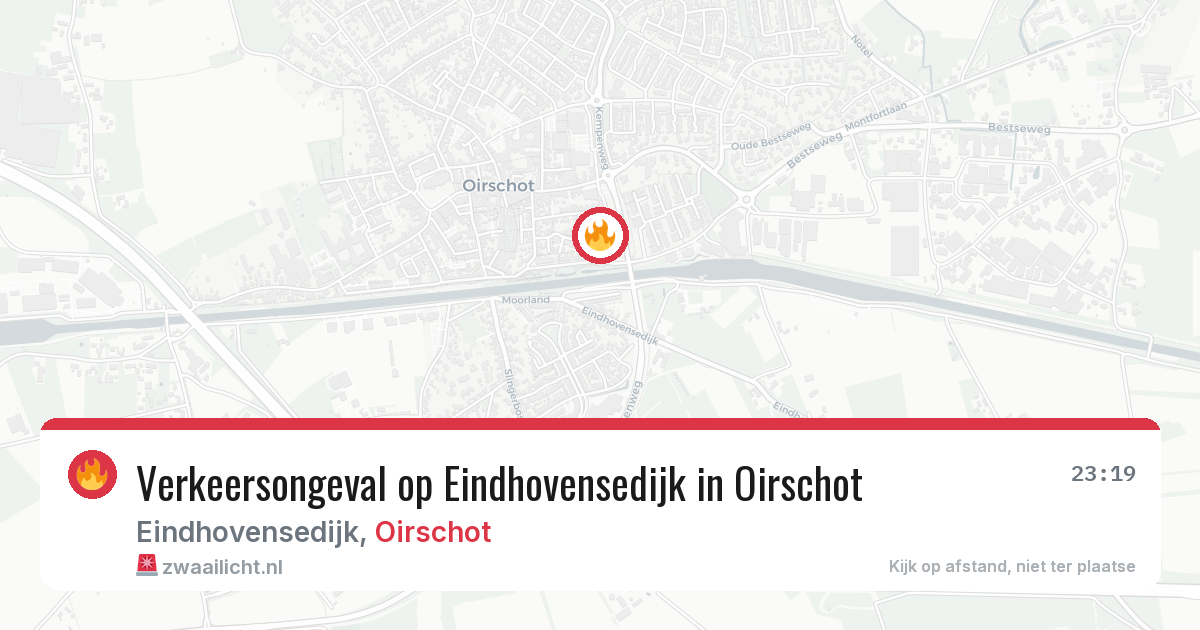 Verkeersongeval op Eindhovensedijk in Oirschot — 4 jul 2026