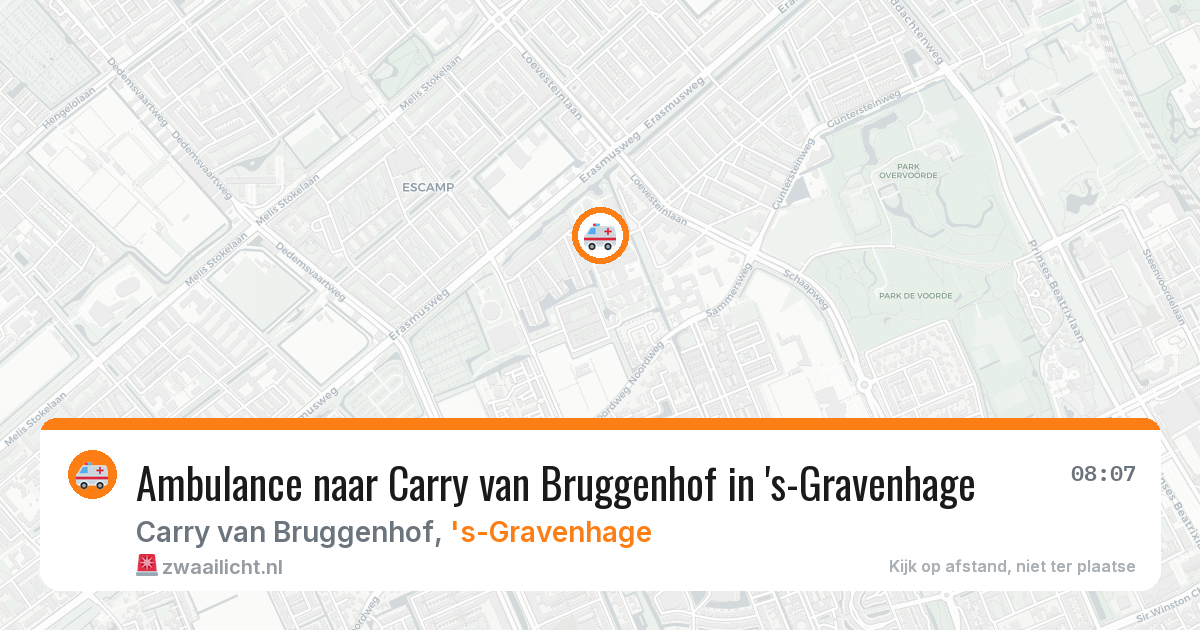 Ambulance naar Carry van Bruggenhof in 's-Gravenhage — 18 jun 2026