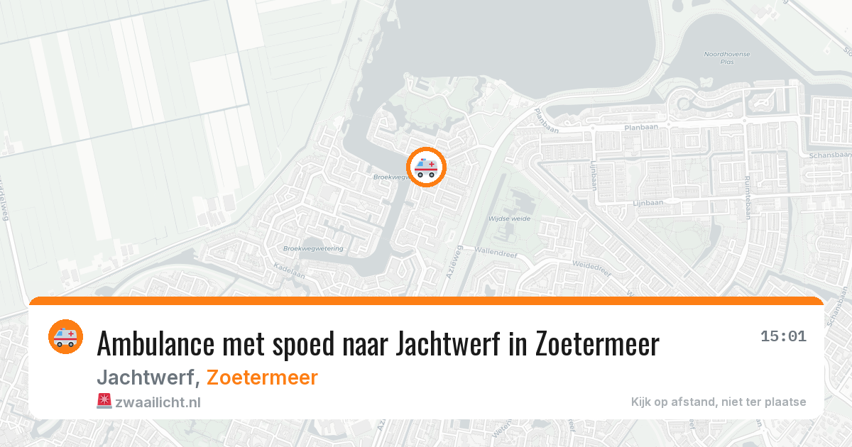 Ambulance met spoed naar Jachtwerf in Zoetermeer — 2 mei 2026