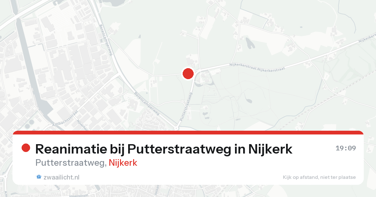 Reanimatie bij Putterstraatweg in Nijkerk — 21 aug 2026