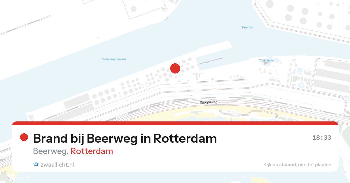 Brand bij Beerweg in Rotterdam — 27 aug 2026