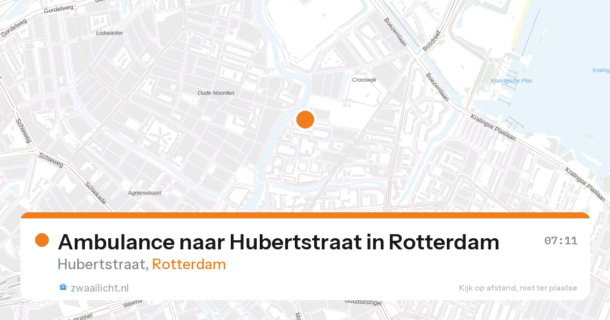 Ambulance naar Hubertstraat in Rotterdam — 28 aug 2026